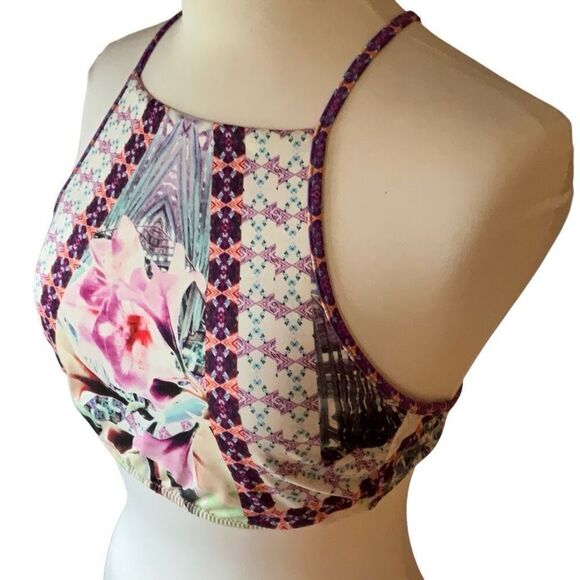 Nannette Lepore Bollywood Stargazer Halter Top, Swim Bikini Halter 2 Piece - Picture 4 of 14
